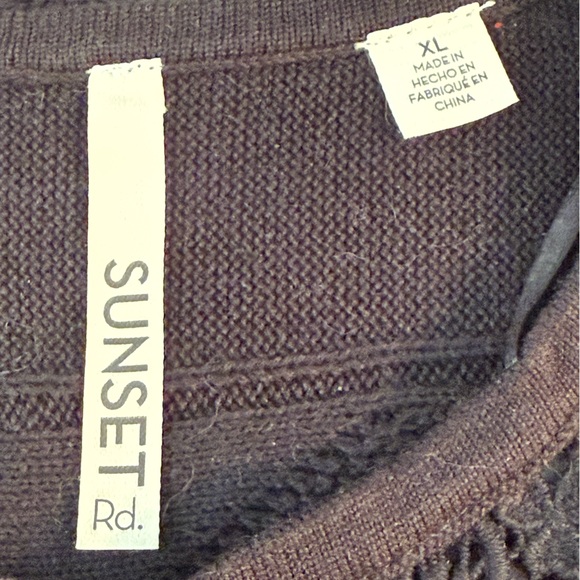 Sunset Rd black cotton knit sweater - Picture 5 of 9